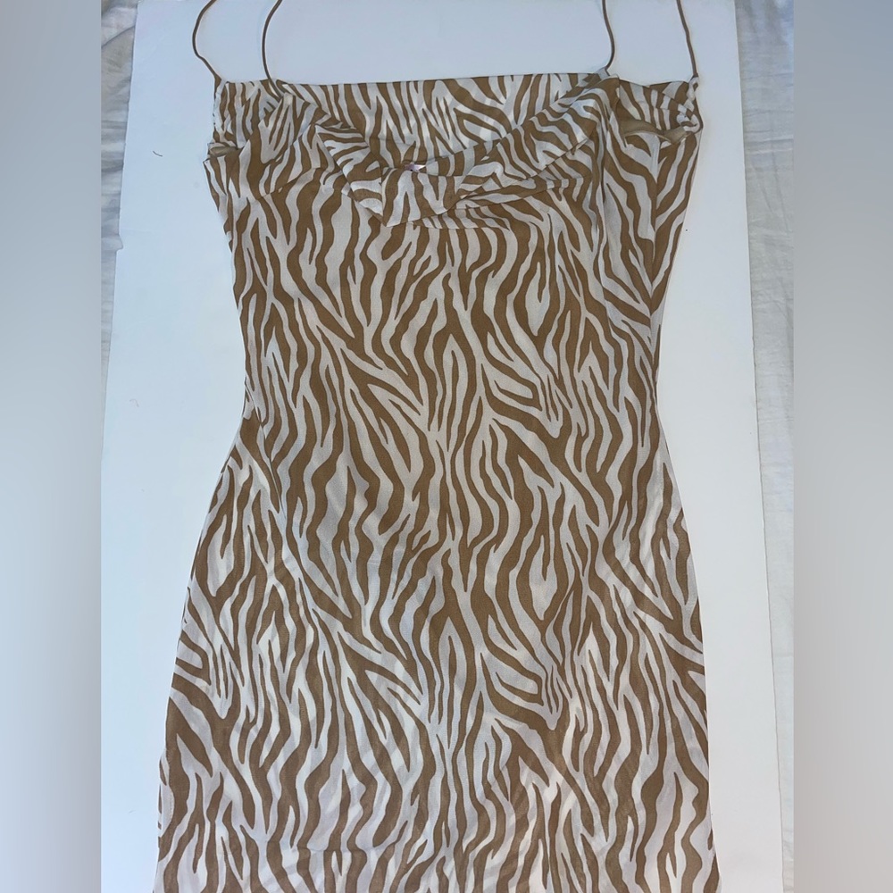 Animal print mini dress